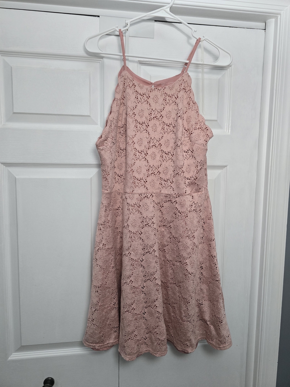 No Boundaries Pink Lace Camisole Slip Dress